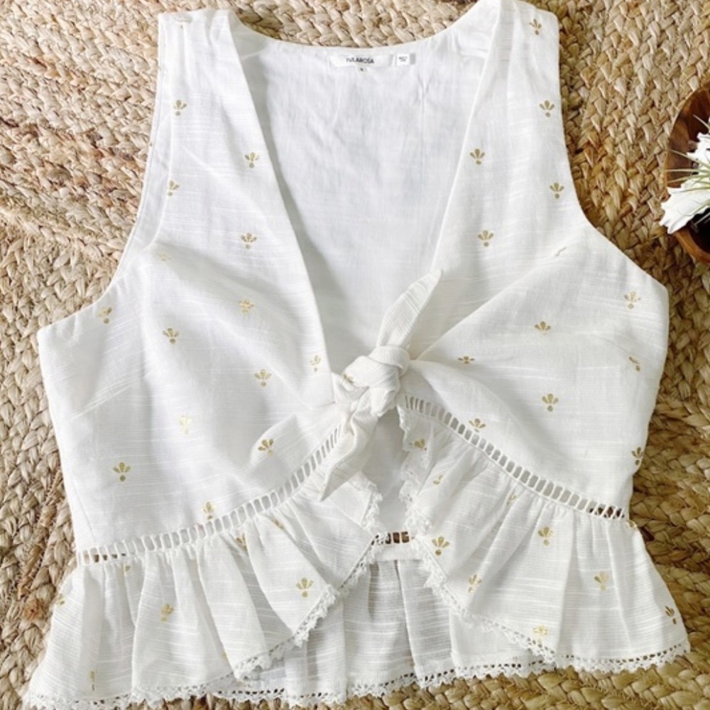 Tularosa top - tie front - size small